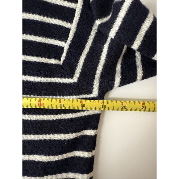 J Crew Striped Crew Sweater Dress Blue White Womens Size Medium - Picture 5 of 7
